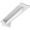 Ekena Millwork Heaton Hidden Support Steel Bracket w/ 8" Support Depth, White Primer 3"W x 12"D x 2"H BKTM03X12X02HEPWH - alternate 1